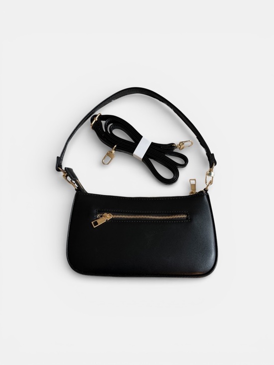 Amazon Essentials Black Crossbody Bag with Gold Hardware - Picture 2 of 3